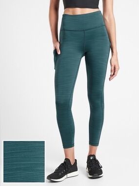 Athleta Teal High-Rise Stash Pocket Leggings